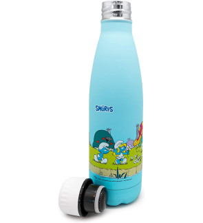 Nerthus : bouteille isotherme 500ml Schtroumpfs turquoise