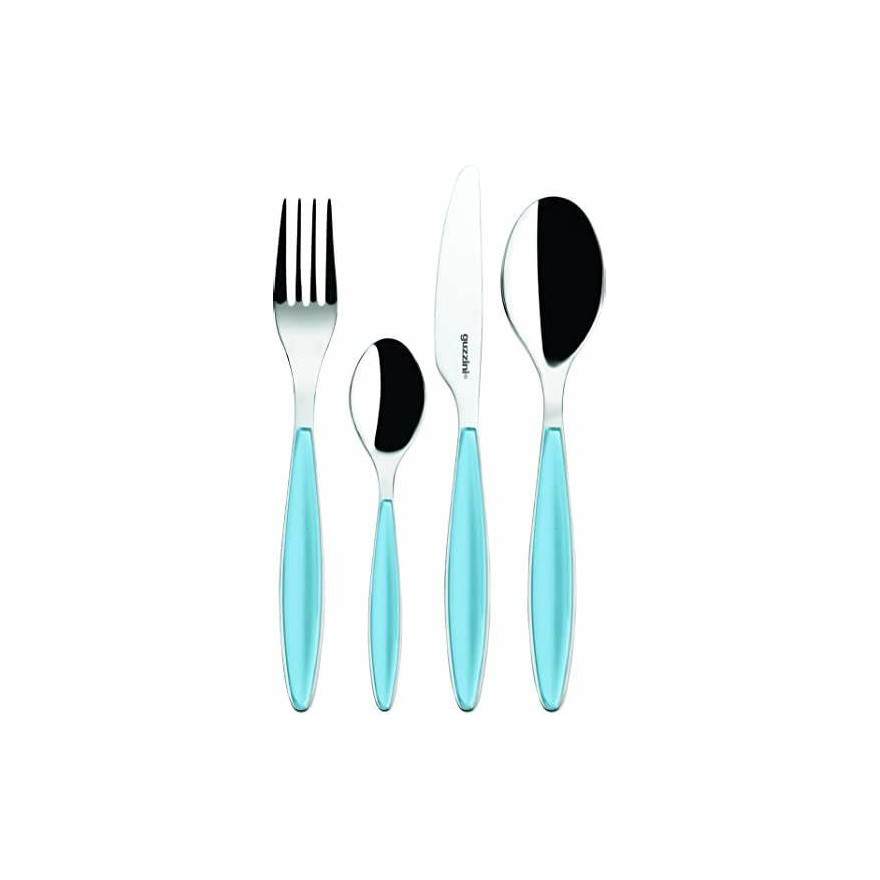 Guzzini: Set de 24 couverts bleu océan