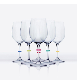 Dotz: Set de 6 marqueurs de verres en silicone