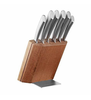 Scanpan: Bloc en bois & inox avec 6 couteaux inox