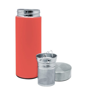 Nerthus : Théière rouge en inox double paroi avec infuseur 300ml