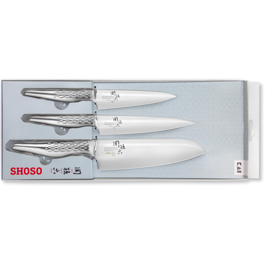 KAI:  Set 3 pièces couteaux de cuisine japonais Sosho