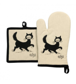 Winkler: Set gant & manique Dubout chat balade