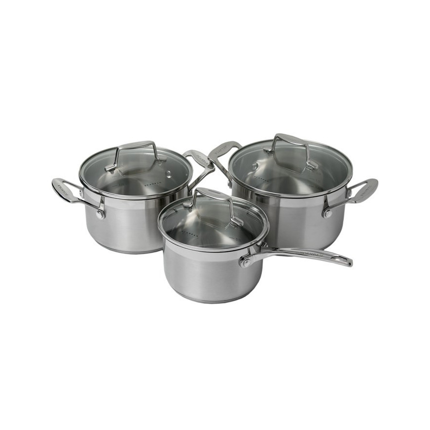 Scanpan: Set de 3 casseroles en inox Impact.