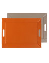 FreeForm: Plateau magique Orange & Taupe 45x35 cm