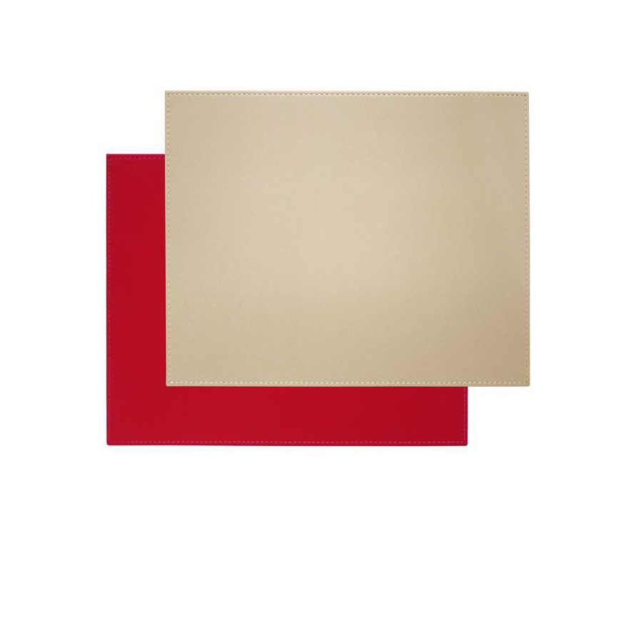 FreeForm: Set de table Taupe & Rouge 40x30cm