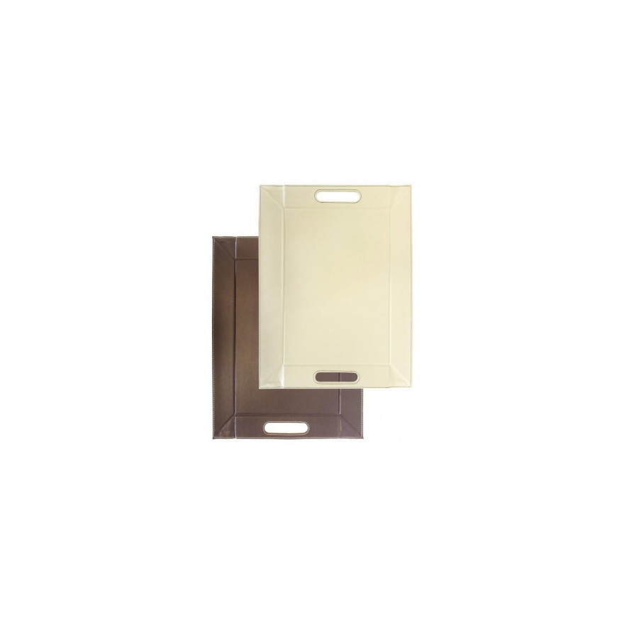 FreeForm: Plateau magique Bronze & Blanc 55x41cm