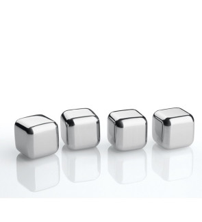 Cilio: Set de 4 glaçons en Inox