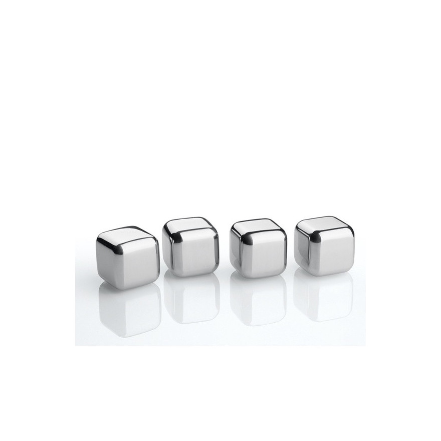 Cilio: Set de 4 glaçons en Inox