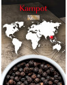 Peugeot:  Cambodjaanse zwarte peper Kampot, 60g - 3 verse zakjes van 20g