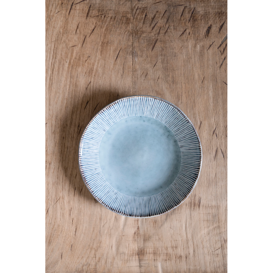 Dutch Rose: Organic Assiette dessert 21,5 cm bleu