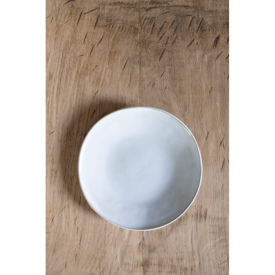 Dutch Rose: Organic Assiette dessert 21,5 cm blanc