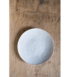 Dutch Rose: Organic Assiette plate 26,5 cm blanc