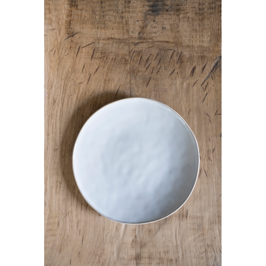 Dutch Rose: Organic Assiette plate 26,5 cm blanc