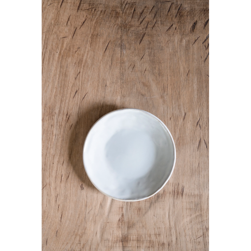 Dutch Rose: Organic Assiette plate 17 cm blanc