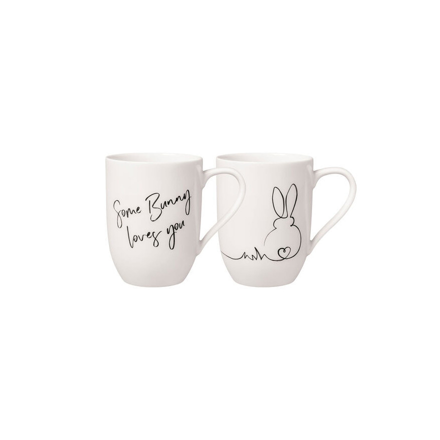 Villeroy & Boch: Statement Set de 2 Mugs "Some bunny loves you" 30 cl