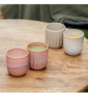 Villeroy & Boch: Perlemor Coral  Set van 2 mokken zonder handvat