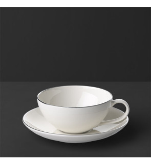 Villeroy & Boch: Anmut Platinum (NO.1) Tasse à thé avec soucoupe 2 pièces