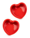Peugeot:  Voor jou: 2 keramische ramekins rood hart 13,5 cm.