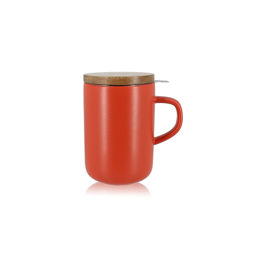 OGO: Rood kruidenthee pot steengoed 475ml.