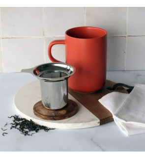 OGO: Rood kruidenthee pot steengoed 475ml.
