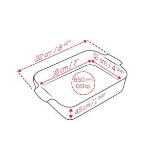 Peugeot: Appolia Plat four céramique rectange écru 22 cm