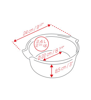 Peugeot: Appolia Moule à soufflé en céramique rouge 22 cm