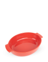 Peugeot: Appolia Plat four céramique ovale rouge 31 cm