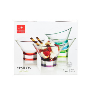 Bormioli: Set de 4 Coupes à fruits/glace Ypsilon 37,5 cl