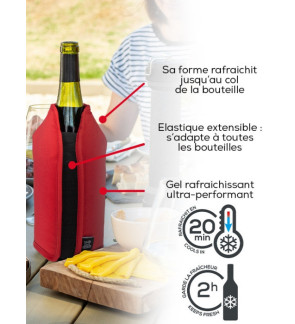 Peugeot: Frizz Rafraîchisseur extensible Vins & Champagnes, rouge, 23 cm