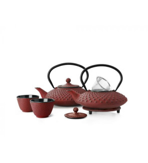 Bredemeijer: Tasses en fonte Xilin rouge set de 2