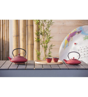 Bredemeijer: Tasses en fonte Xilin rouge set de 2