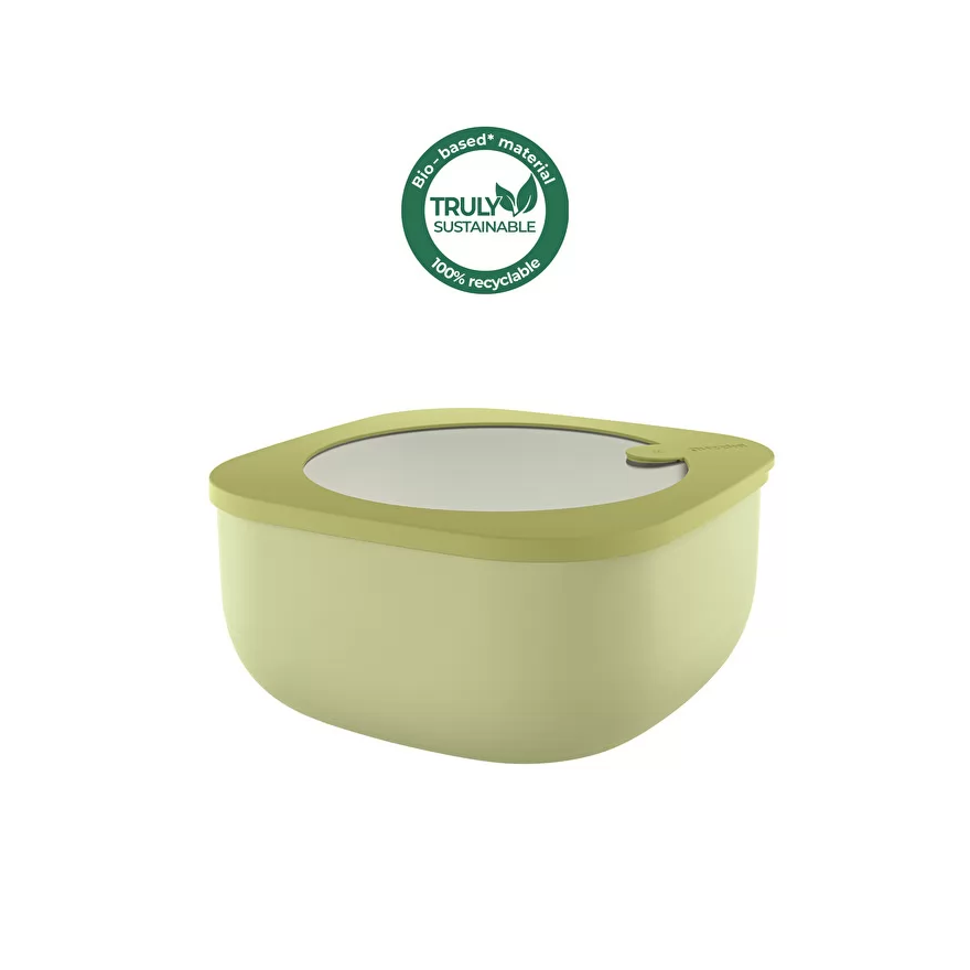 Guzzini: Boite hermétique verte avec couvercle 16 cm Guzzini: Boite hermétique verte avec couvercle 16 cm