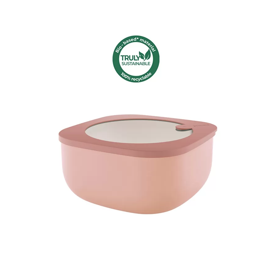 Guzzini: Boite hermétique rose avec couvercle 16 cm Guzzini: Boite hermétique rose avec couvercle 16 cm