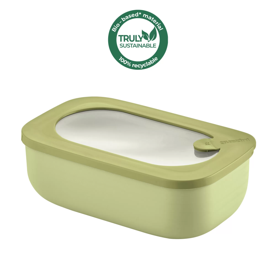 Guzzini: Boite hermétique rectangle verte avec couvercle 20 cm Guzzini: Boite hermétique rectangle verte avec couvercle 20 cm