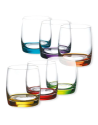 Bruno Evrard: Corfou set de 6 Gobelet à fond coloré 29 cl