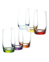 Bruno Evrard: Corfou set de 6 Gobelet à fond coloré 38 cl