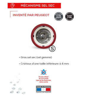 Peugeot:  Parisrama U'select handmatige zoutmolen in witte gelakt hout 18 cm