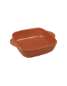 Menastyl: Terracotta vierkant steengoed ovenschaal 24 cm