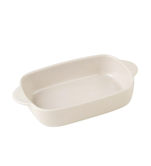 Menastyl: Beige rechthoek steengoed ovenschaal 22 cm