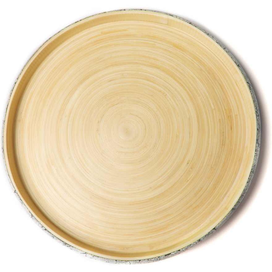 Bibol: Plateau bambou coquille d'oeuf 35 cm