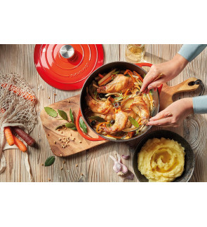 Küchenprofi: Cocotte en fonte Provence ronde rouge 22 cm