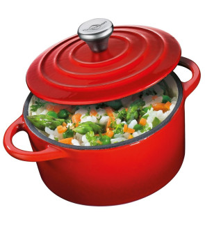 Küchenprofi: Cocotte en fonte Provence ronde rouge 22 cm