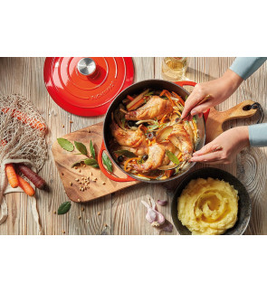 Küchenprofi: Cocotte en fonte Provence ronde rouge 26 cm