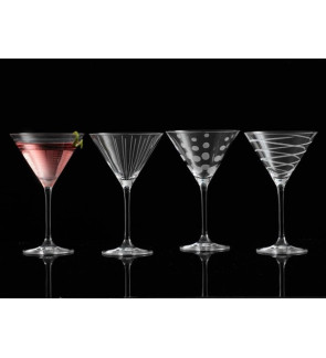 Mikasa:  Set van 4 Cocktail/Martini Glazen 30 cl