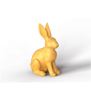 Engels Kerzen: Bougie lapin de Pâques jaune mat