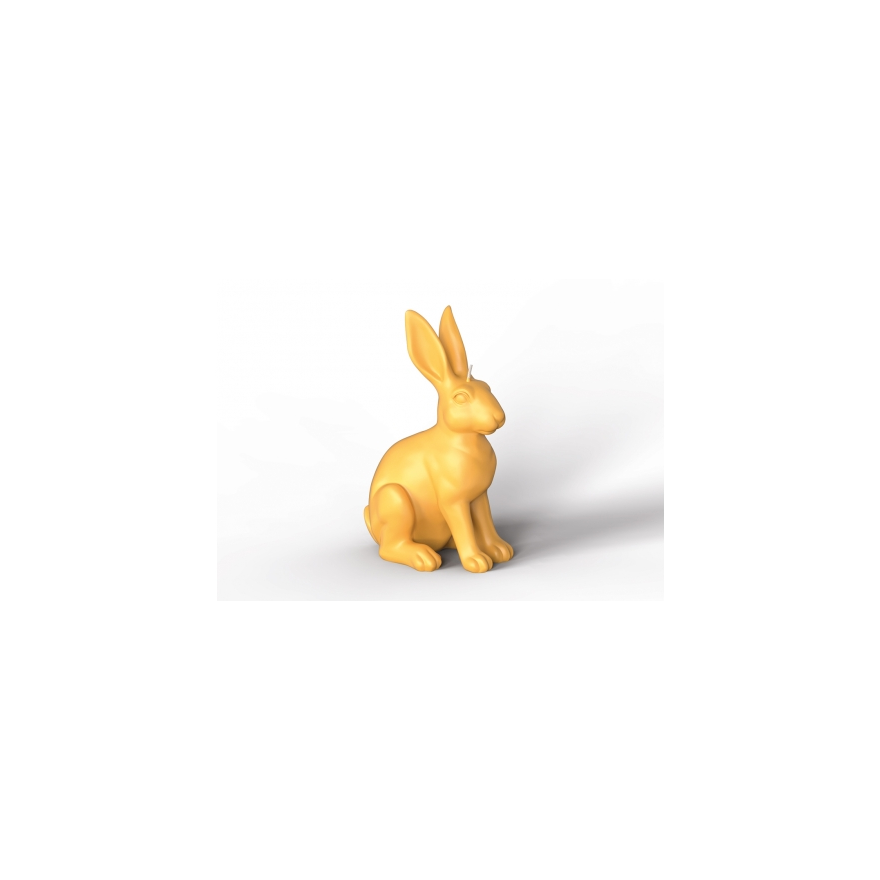 Engels Kerzen: Bougie lapin de Pâques jaune mat