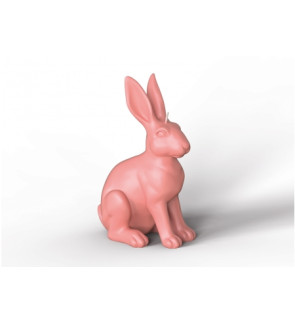 Engels Kerzen: Bougie lapin de Pâques rose mat