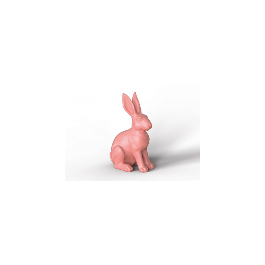 Engels Kerzen: Bougie lapin de Pâques rose mat