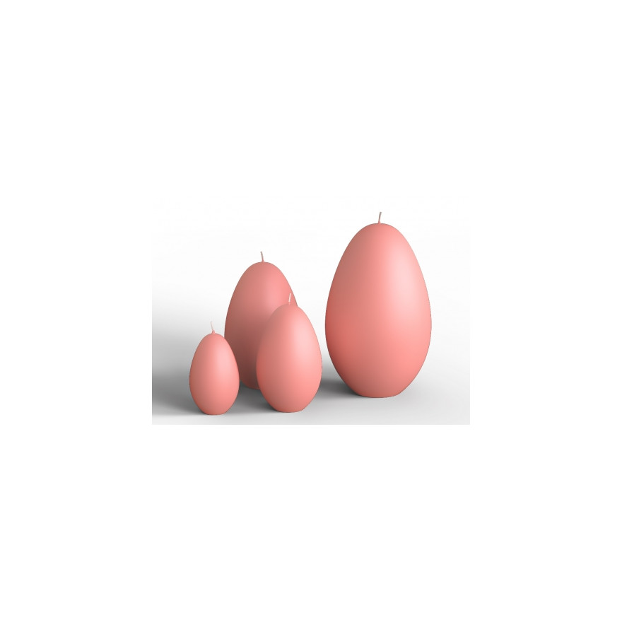Engels Kerzen: Bougie oeuf de Pâques rose mat 9 cm